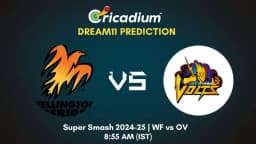 WF vs OV Dream11 Prediction 14th T20I of Super Smash 2024-25