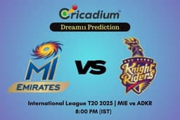 MIE vs ADKR Dream11 Prediction 17th T20I of ILT20 2025