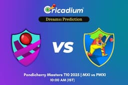 MXI vs PWXI Dream11 Prediction Match 25 of Pondicherry Masters T10 2025