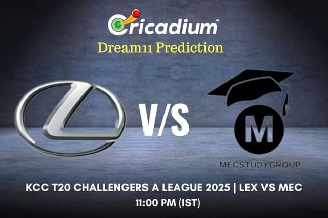 LEX vs MEC Dream11 Prediction 7th T20I of KCC T20 Challengers A League 2025