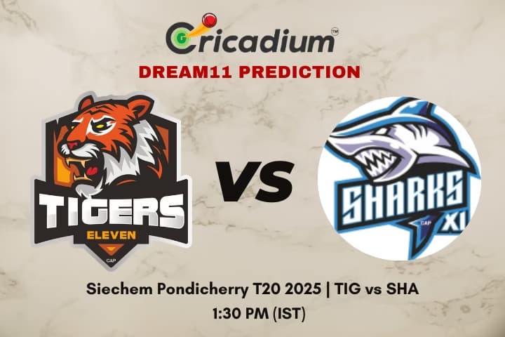 TIG vs SHA Dream11 Prediction Match 8 of Siechem Pondicherry T20 2025