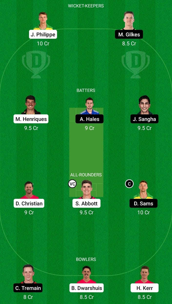 SIX vs THU Dream11 Team BBL 2021/22 Match 50 Sydney Sixers vs Sydney