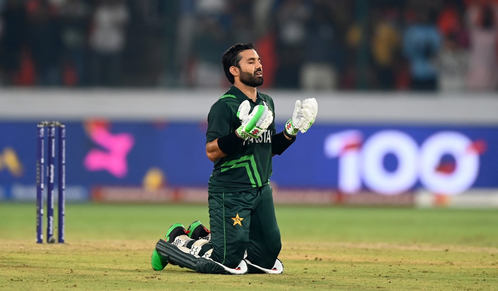 Mohammad Rizwan dedicates his ton to survivors in Gaza