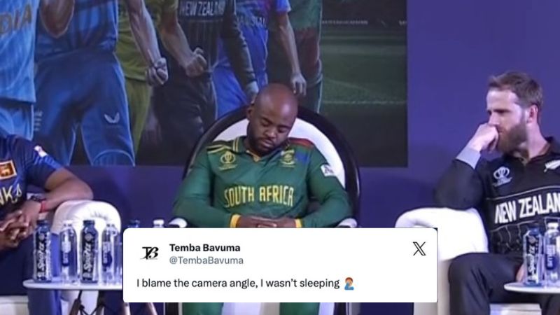 Camera angle, not sleep! Bavuma's witty response goes viral