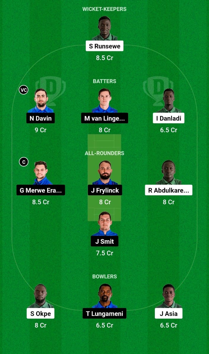 Best Dream11 Prediction for Today’s Match 21 NAM vs NIG ICC Mens T20 World Cup Africa Region Qualifier 2023