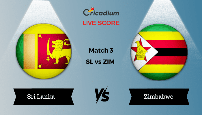 Zimbabwe tour of Sri Lanka 2024 Match 3 SL vs ZIM Live Cricket Score ball by ball commentary