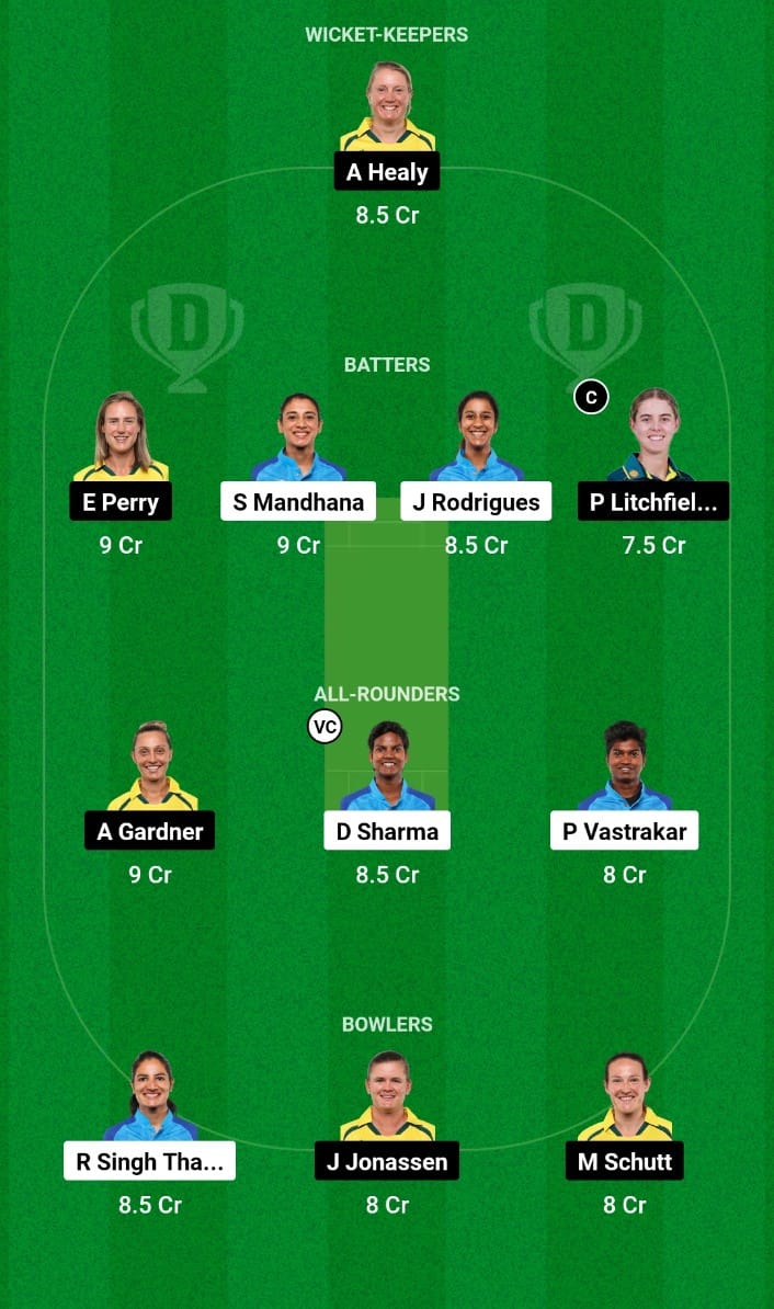 INDW vs AUSW Dream11 Prediction Australia Women tour of India 2024