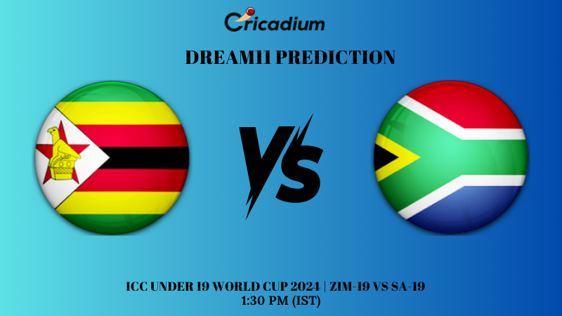 ZIM-19 vs SA-19 Dream11 Prediction ICC Under 19 World Cup 2024 Super Six, Group 2