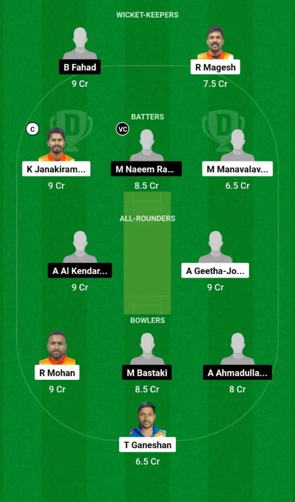 CFB vs KTN Dream11 Team Kuwait Ramadan T10 Challengers Cup 2024 Match 11 