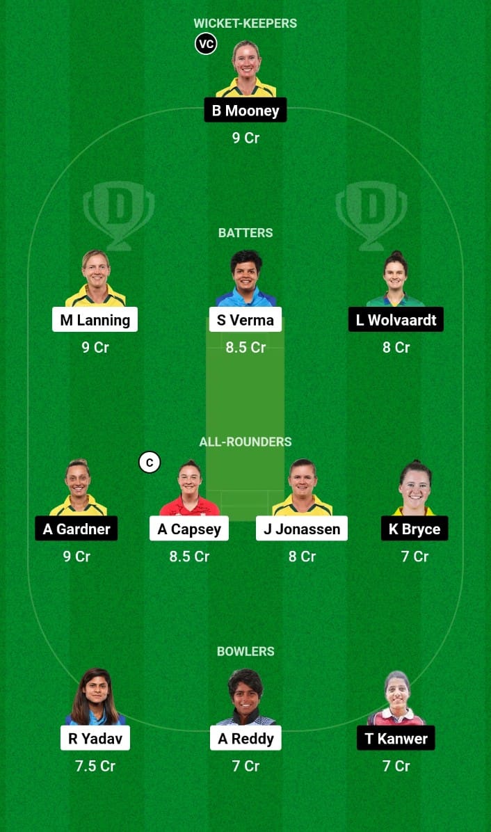 DEL-W vs GUJ-W Dream11 Team WPL 2024 Match 20
