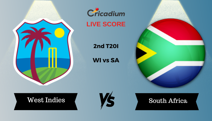 WI vs SA 2nd T20I Live Score: Ball by Ball Commentary