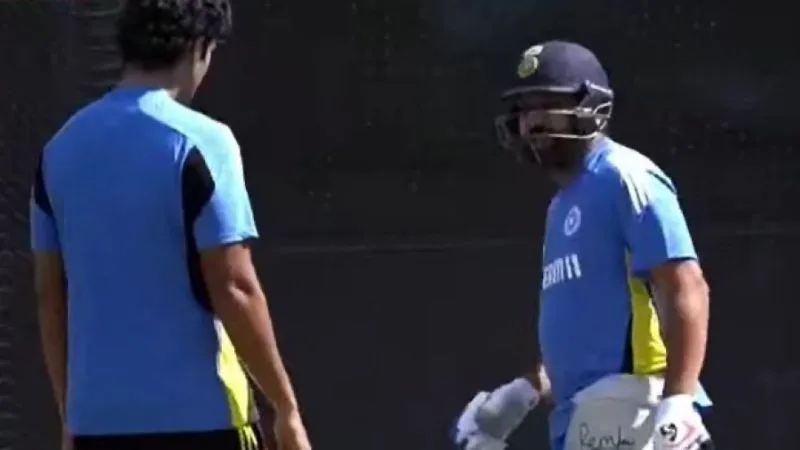 Captain Rohit Guides Dube Pre-India vs Bangladesh Warm-up