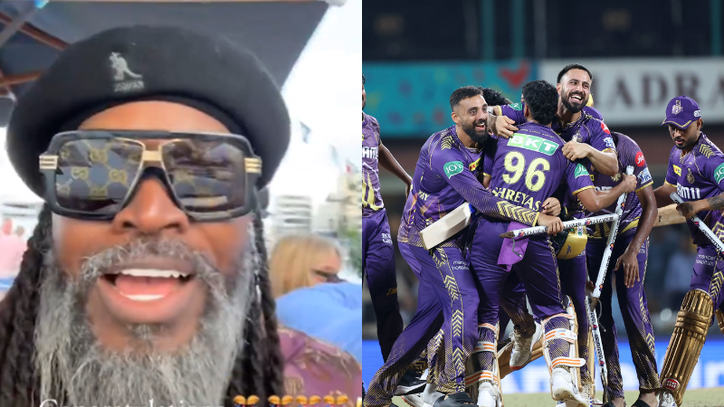 Exciting Moment: Chris Gayle Posts KKR Victory Clip