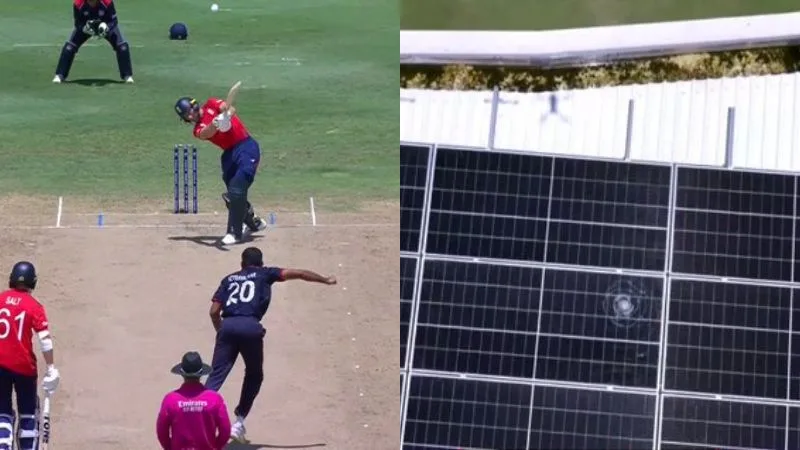 Jos Buttler's Colossal 104m Six Shatters Solar Panel