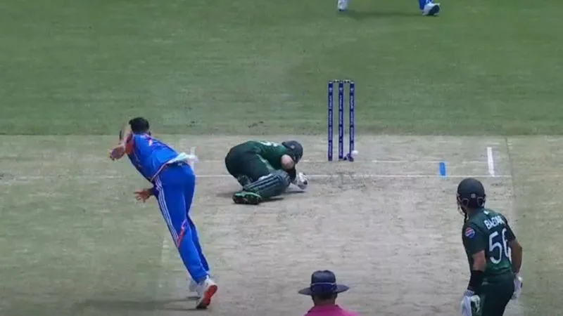 Siraj Hits Rizwan's Hand with Throw in a Dramatic Moment