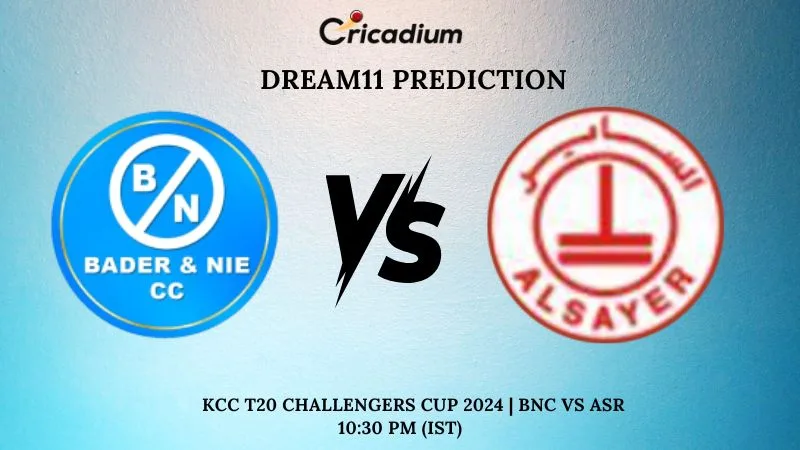 BNC vs ASR Dream11 Prediction Match 39 KCC T20 Challengers Cup 2024