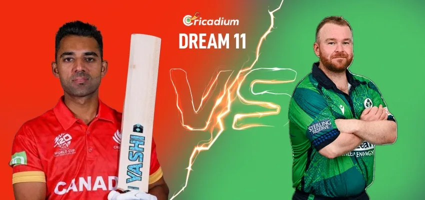 CAN vs IRE Dream11 Prediction T20 World Cup 2024 13th T20I