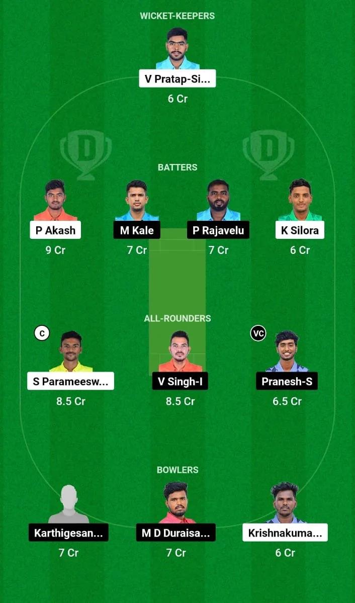 TUS vs LXI Dream11 Prediction Match 15 Siechem Pondicherry Mens T20 2024