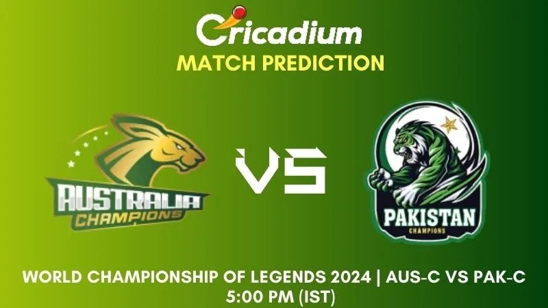 AUS-C vs PAK-C Match Prediction 2nd T20I World Championship of Legends 2024