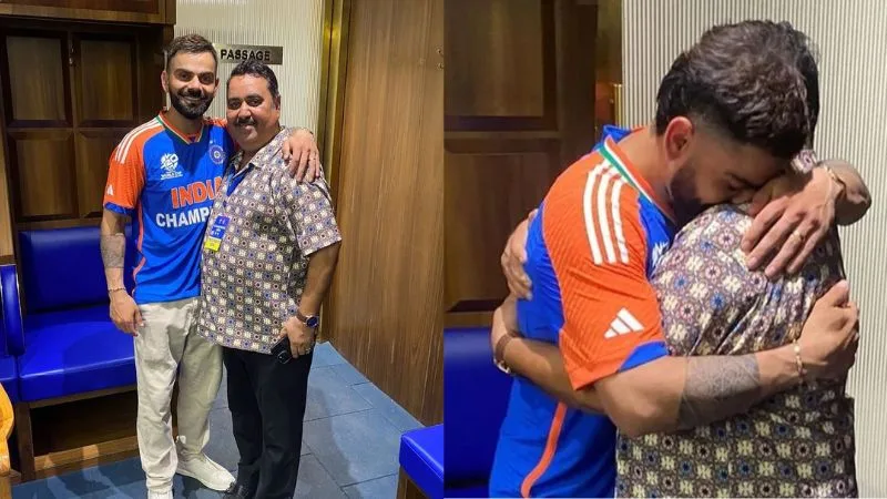 Virat Kohli Meets Childhood Coach Rajkumar Sharma After T20 World Cup Win