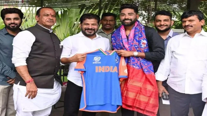 Mohammed Siraj Presents Jersey, CM Rewards with Land, Job