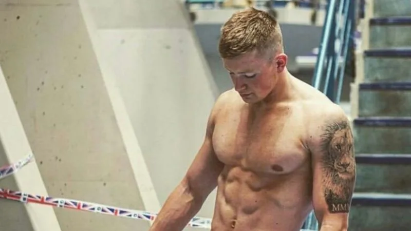 100m Breaststroke runner up Adam Peaty tears up