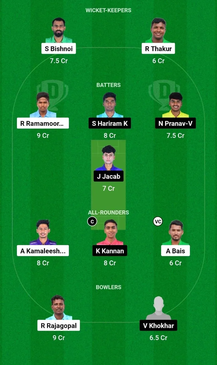 BXI vs PAN Dream11 Prediction Match 14 Siechem Pondicherry Mens T20 2024