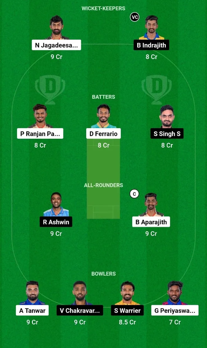 CSG vs DD Dream11 Prediction 13th T20I TNPL 2024