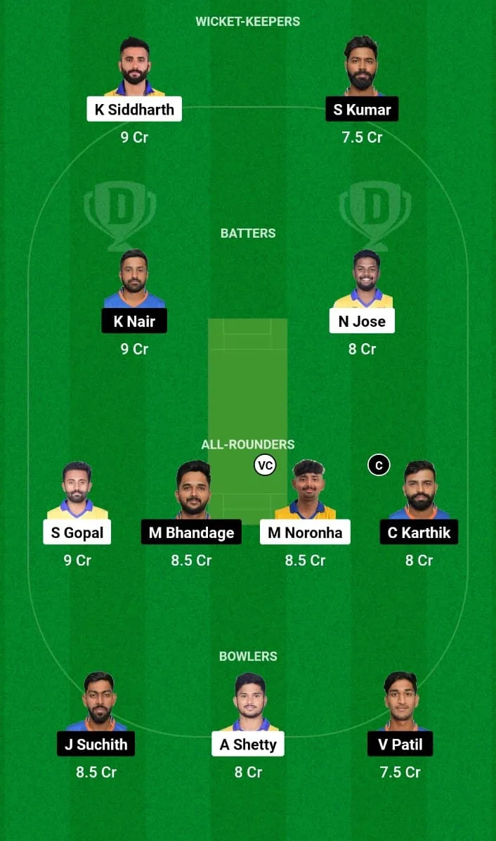 MD vs MW Dream11 Prediction 27th T20I Maharaja T20 Trophy 2024