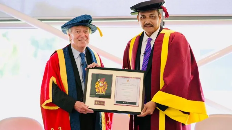 Cardiff Met Honors Ravi Shastri with Prestigious Fellowship Award