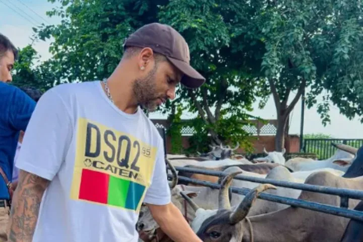 Shikhar Dhawan Spreads Kindness at Cow Shelter During Break