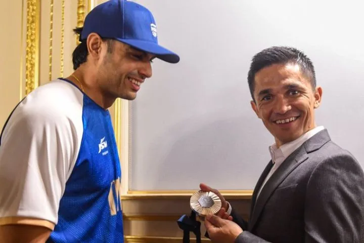 Sunil Chhetri Celebrates Neeraj Chopra’s Paris Silver Medal