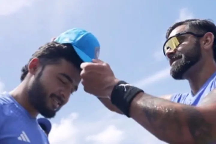 Watch: Virat Kohli Presents ODI Cap to Riyan Parag