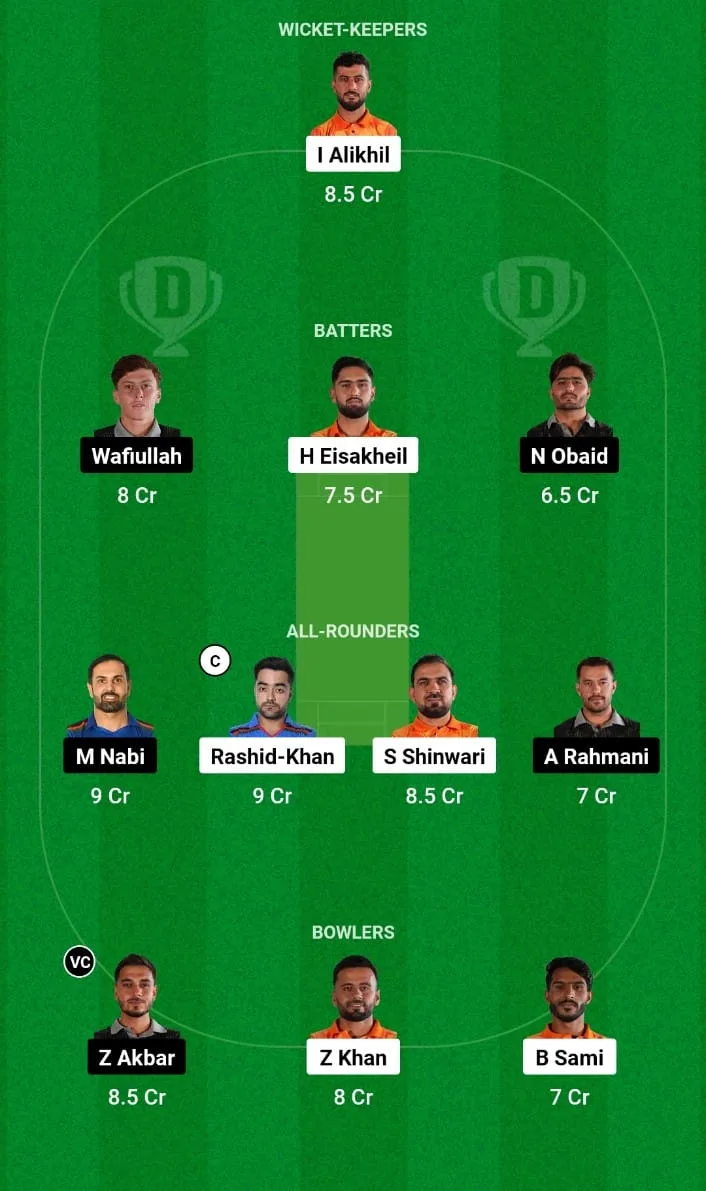 SG vs MAK Dream11 Prediction 19th T20I Afghanistan Sphageeza T20 League 2024