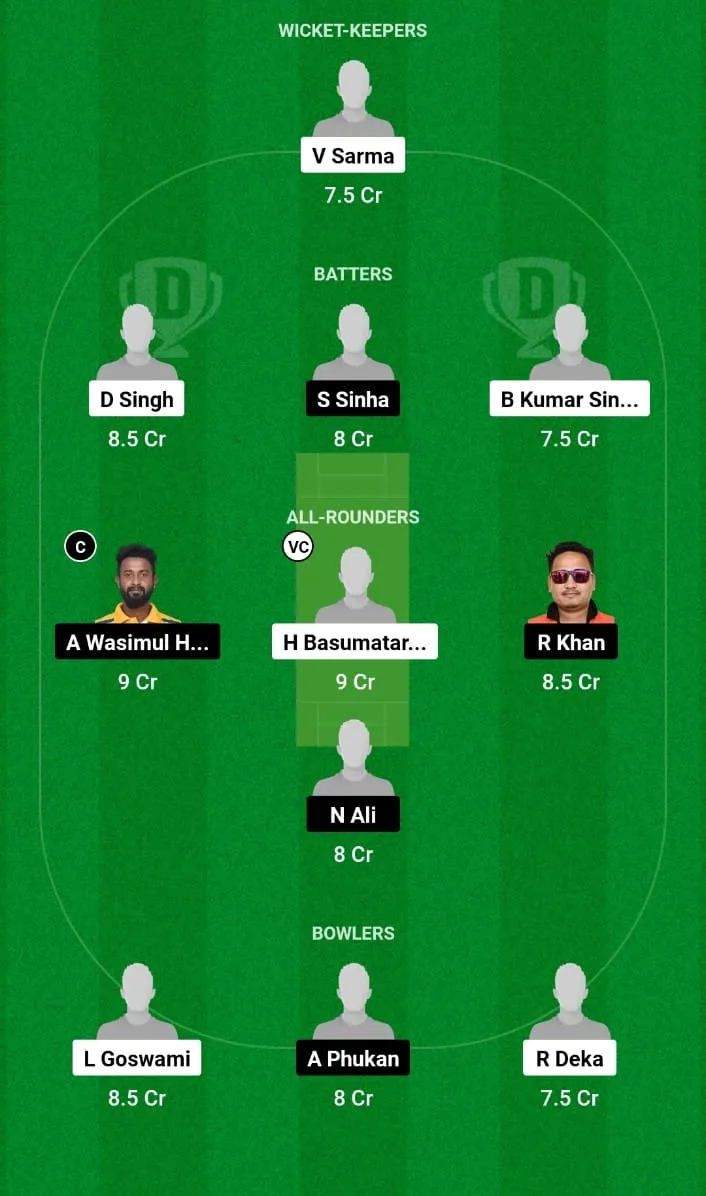 LSC vs RRC Dream11 Prediction 1st T20I Assam Men's T20 2024