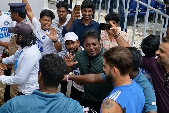 Chepauk Crowd Gathers to Meet Virat Kohli After Day 3 of Chennai Test