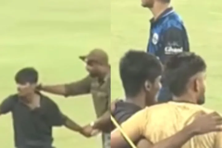 Fan breaches security to meet Babar Azam