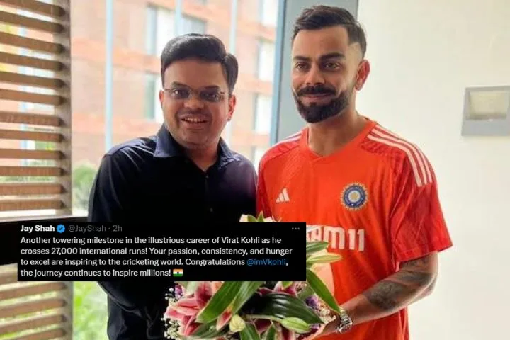 Jay Shah Praises Virat Kohli for 27,000 Run Milestone