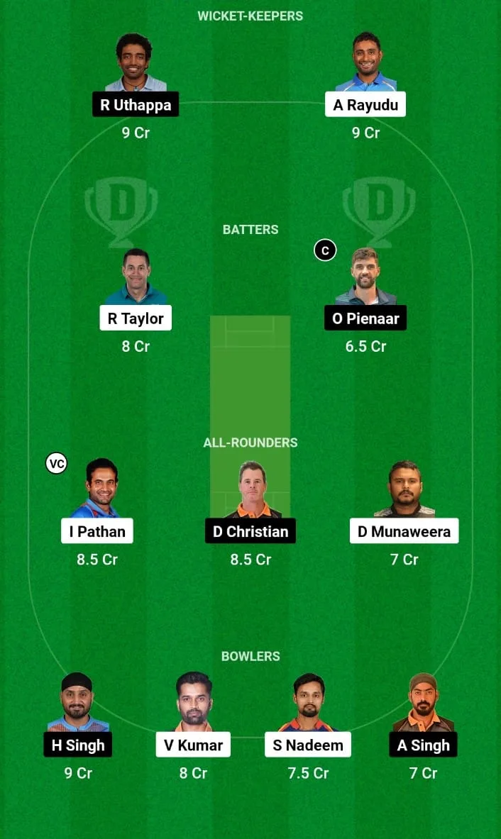 KSO vs MNT Dream11 Prediction 7th T20I Legends League Cricket 2024 
