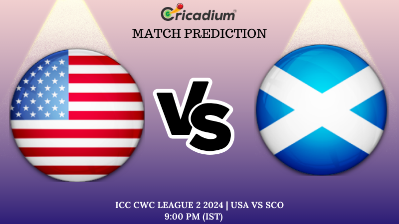 USA vs SCO Match Prediction 37th ODI ICC CWC League 2 2024