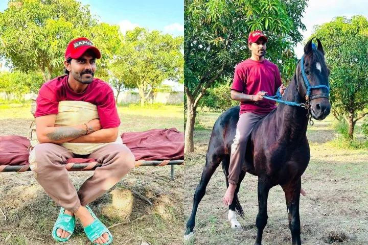 Ravindra Jadeja Relaxes with Horse Riding in Hometown