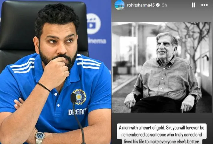 Rohit Sharma Mourns Ratan Tata's Demise Pours Heartfelt Tribute