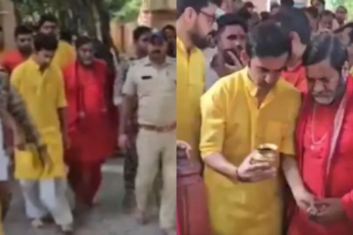 Watch: Gambhir Prays at Maa Pitambara Temple Before T20Is