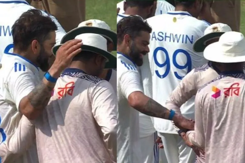 Kohli Gifts Bat to Shakib After India-Bangladesh Test Series