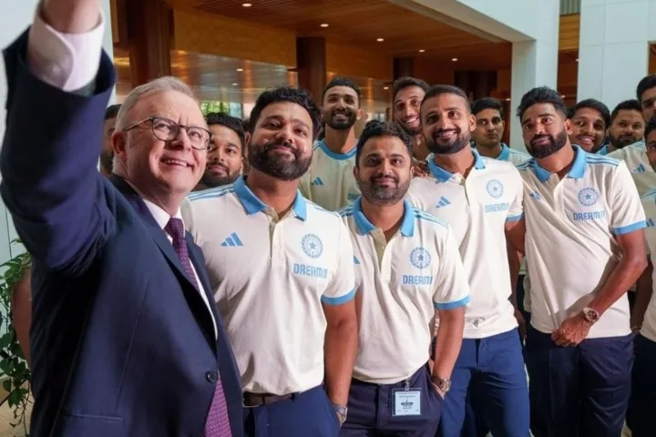 Australian PM Meets Team India Before PM's XI Warm-Up Match