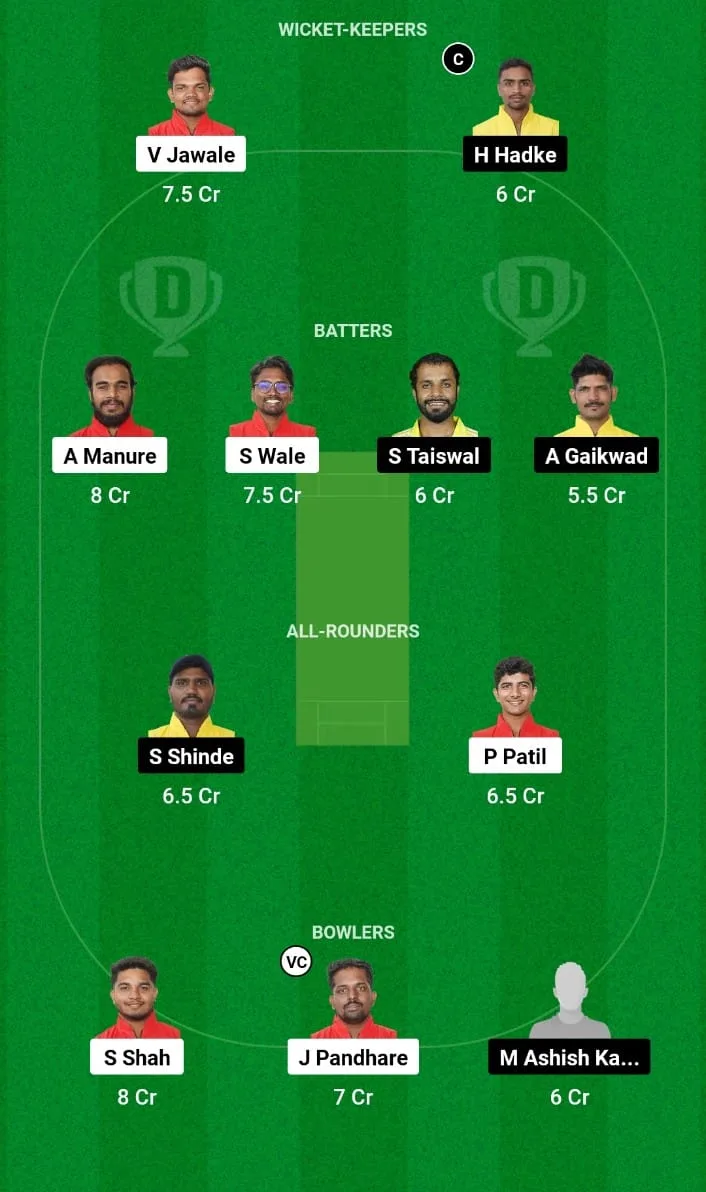 SSX vs MVA Dream11 Prediction 15th T20I Ecole Pune T20 Cup 2024