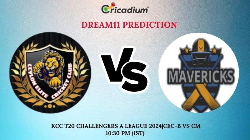 CEC-B vs CM Dream11 Prediction 37th T20I KCC T20 Challengers A League 2024