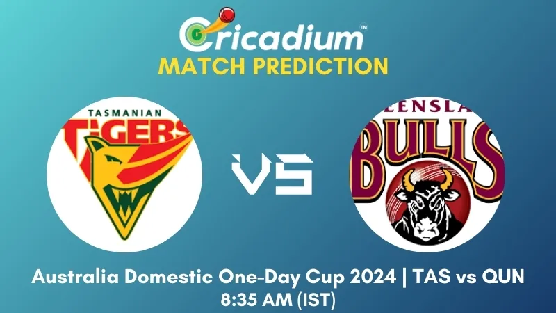 TAS vs QUN Match Prediction 14th ODI Australia Domestic One-Day Cup 2024