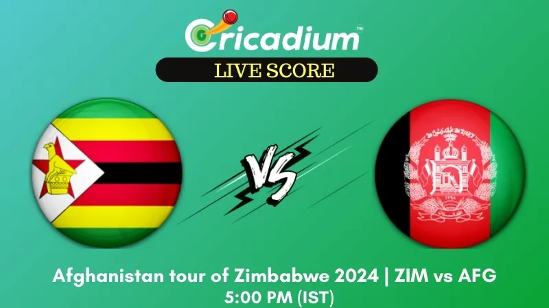 Afghanistan tour of Zimbabwe 2024 1st T20I ZIM vs AFG Live Score