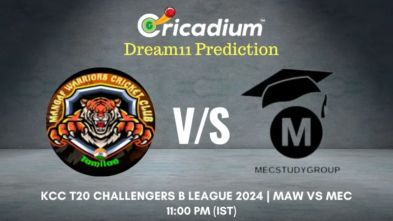 MAW vs MEC Dream11 Prediction KCC T20 Challengers B League 2024-25 6th T20I